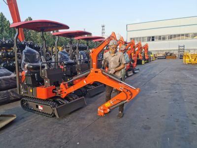 Mini Crawler Excavator 1 Ton Excavator Small Digger for Sale