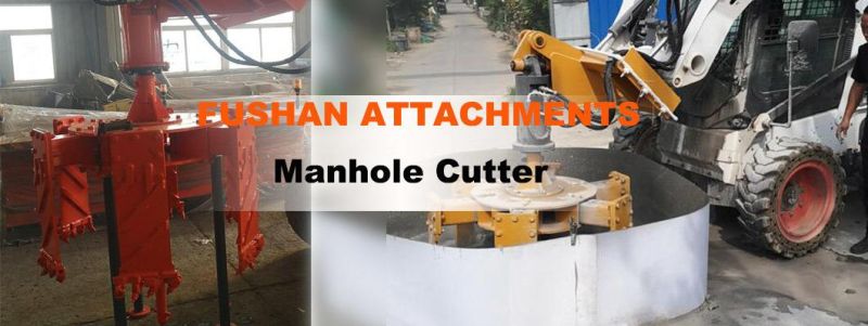 Skid Steer Loader Manhole Cutter Attachment