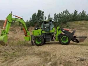 Multifunctional Front End Loader with Mini Excavator, Digger Combined Backhoe Loader