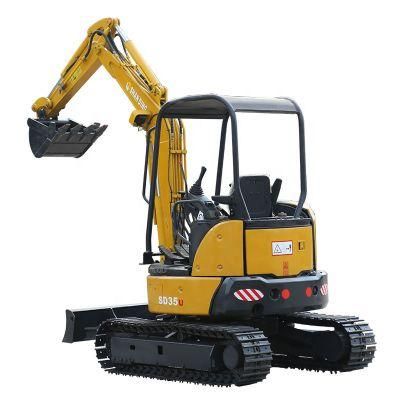 Shanding Factory 3 Tons &amp; 3.5 Tons with Yanmar Engine Japan Hydraulic System Mini Small Excavator Digger Crawler SD35u