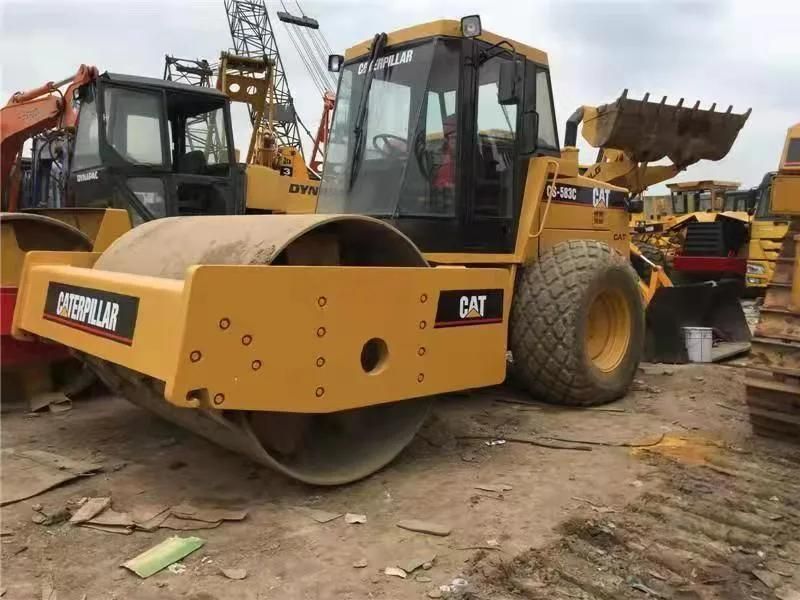 Good Work Condition Performance Wheeled Single Drum CB14 Sem520 CS683c CS583c Caterpillar Used Wheel Road Roller