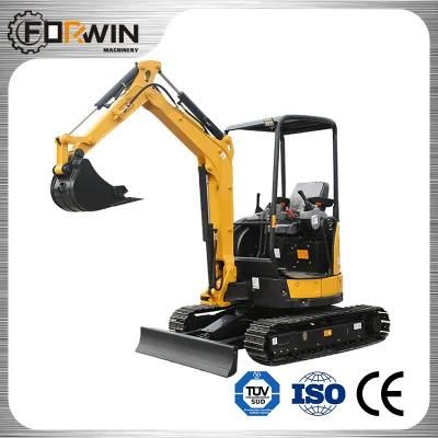 EPA Small Crawler Excavator Factory Outlet 2700kg Fw25u Canopy with Tilting Bucket 1000mm/Digger and Yanmar Engine CE Certification