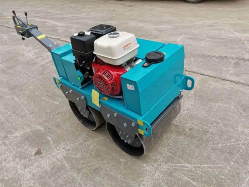 600-700-800mm Walk Behind Chain Driving Double Drum Vibratory Road Roller
