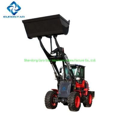 CE 1.6t-2.0t Wheel Loader Hot Sale Model Farming Construction Machinery Mini Loader with Variety Attachments