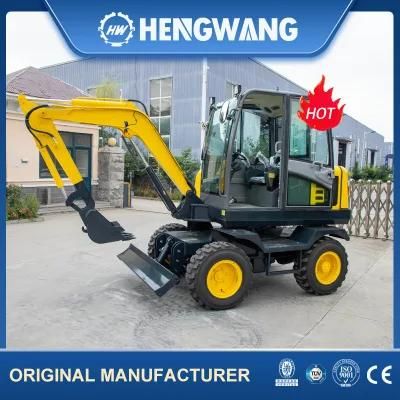 Excavator Machine Mini Wheeled Digger for Waste Handling