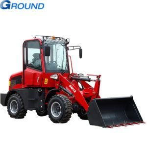 EPA approved 1.2ton bucket wheel loader loading wood, sand , soil for engineering project