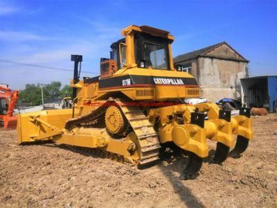 Japan Original Used Caterpillar Crawler D7h Bulldozer with Ripper in Cheap Price