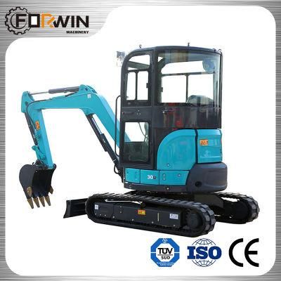 Fw30u (new) Cabin Household Trencher Agricultural Small Digging Machine EPA Mini Excavators with Gripper for Sale