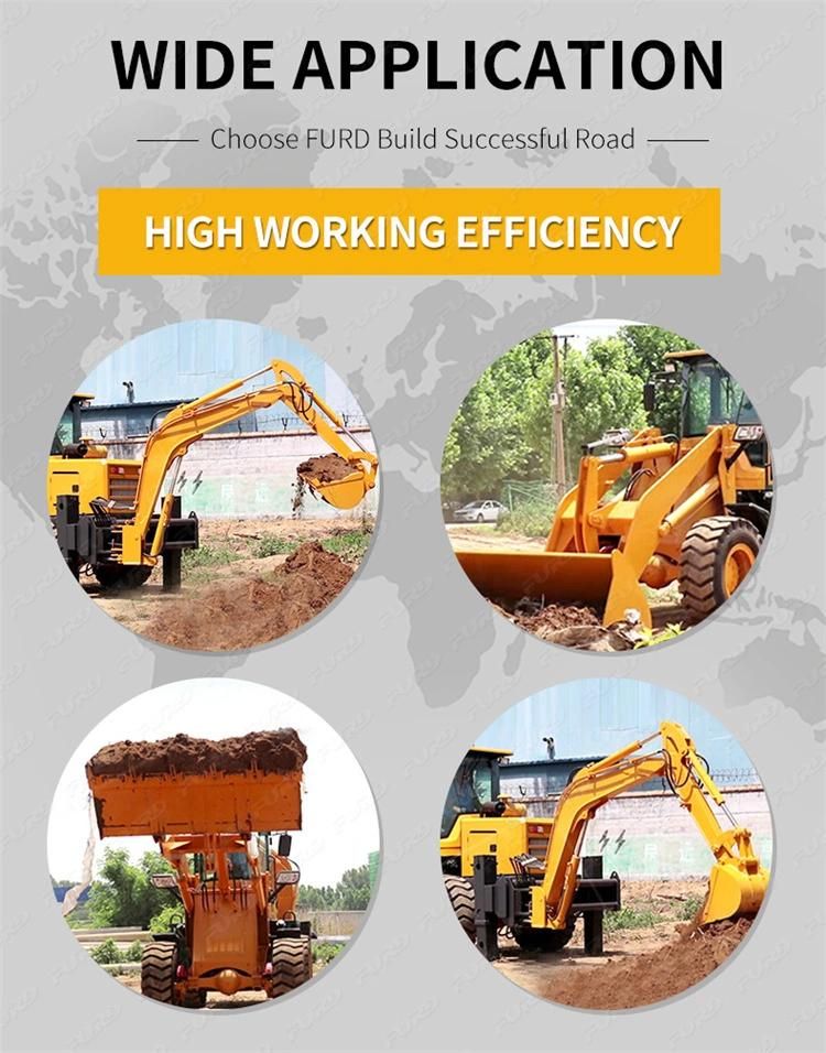 Good Condition The Cheapest Wheeled Mini Digger Excavators Backhoe Loader with Attachments Fwz10-20