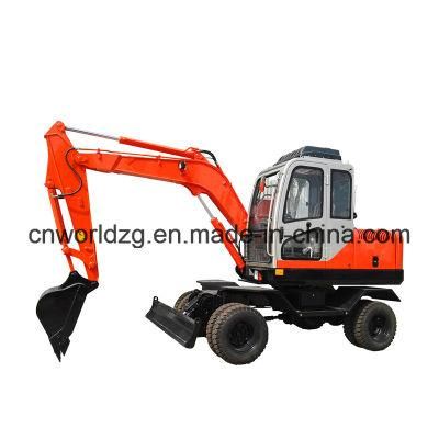 7 Ton Tire Type Wheel Excavator with Dozer