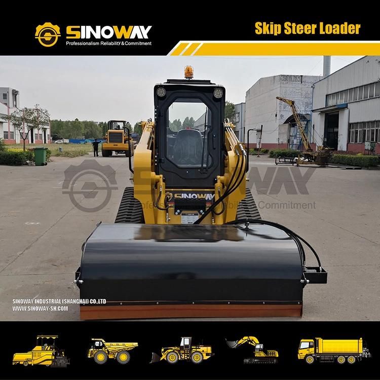 Track Type Skid Steer Loader with Sweepr and Pallat Fork