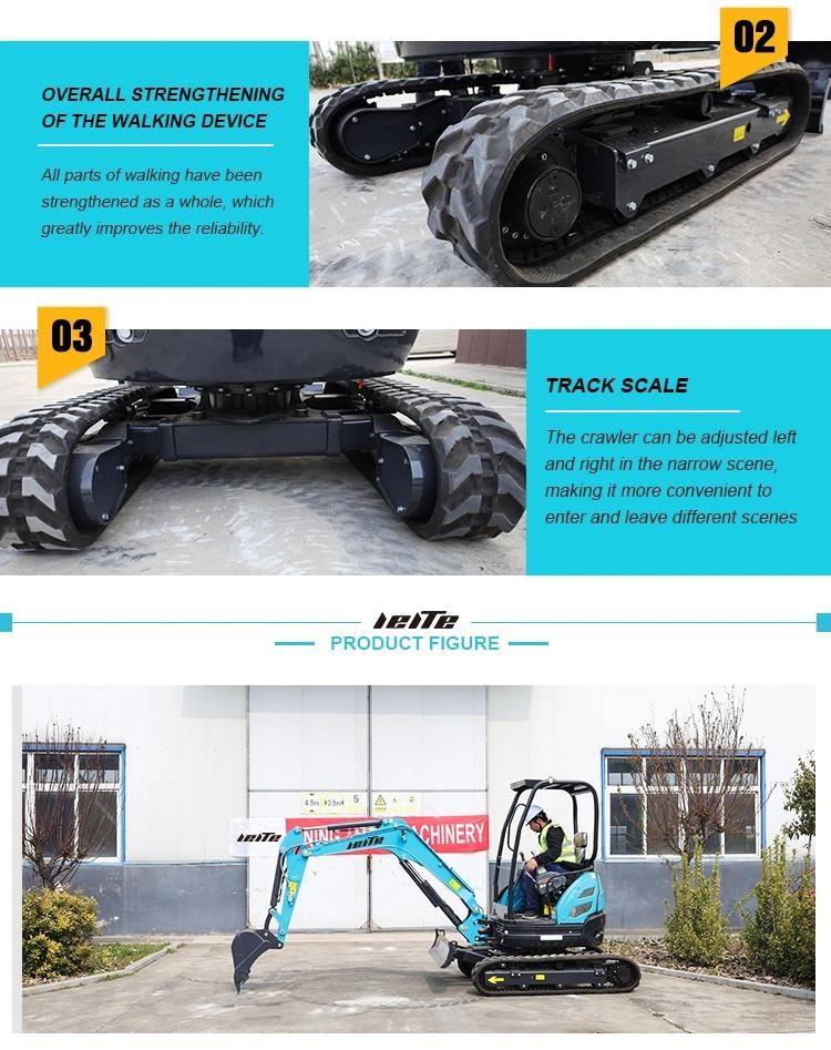 Hot Selling in China Mini Excavator Small Excavator 0.8 Ton 1 Ton 2 Ton 3 Ton Excavator Breaking Hammer Digger Sell Price