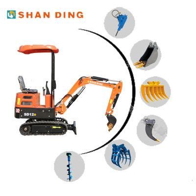 1 Ton Mini Excavator for Garden Optional Boom Swing Function SD12D