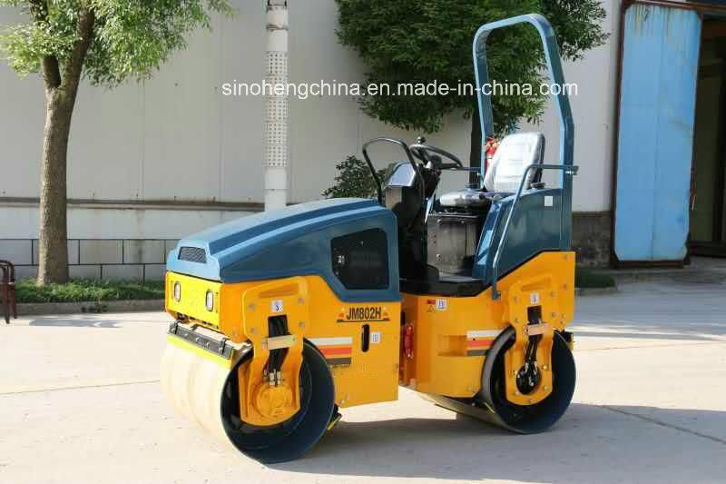 2000kg Full Hydraulic Vibratory Road Roller with Double Drum Jm802h