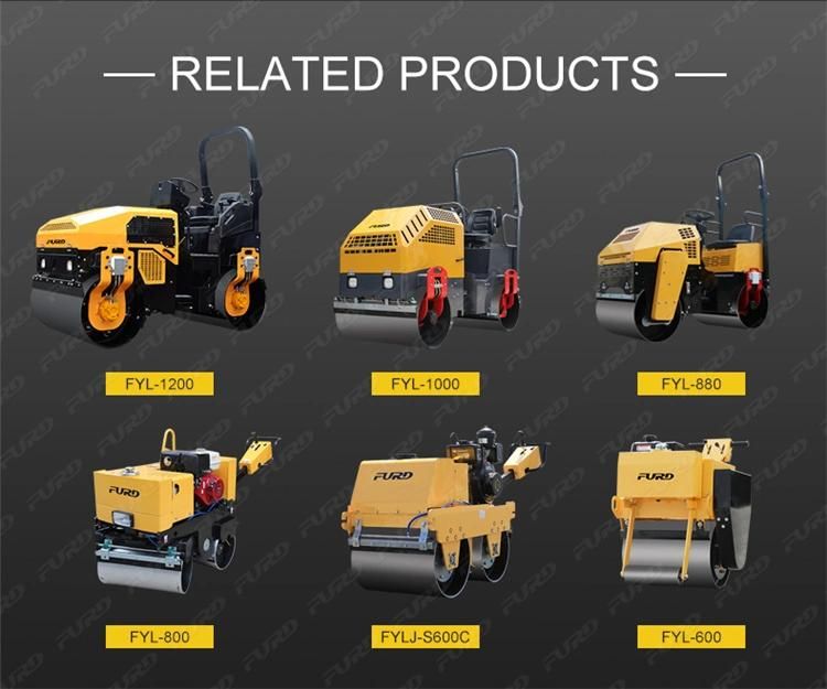 High Performance 1ton Steel Drum Mini Vibratory Road Roller for Sale