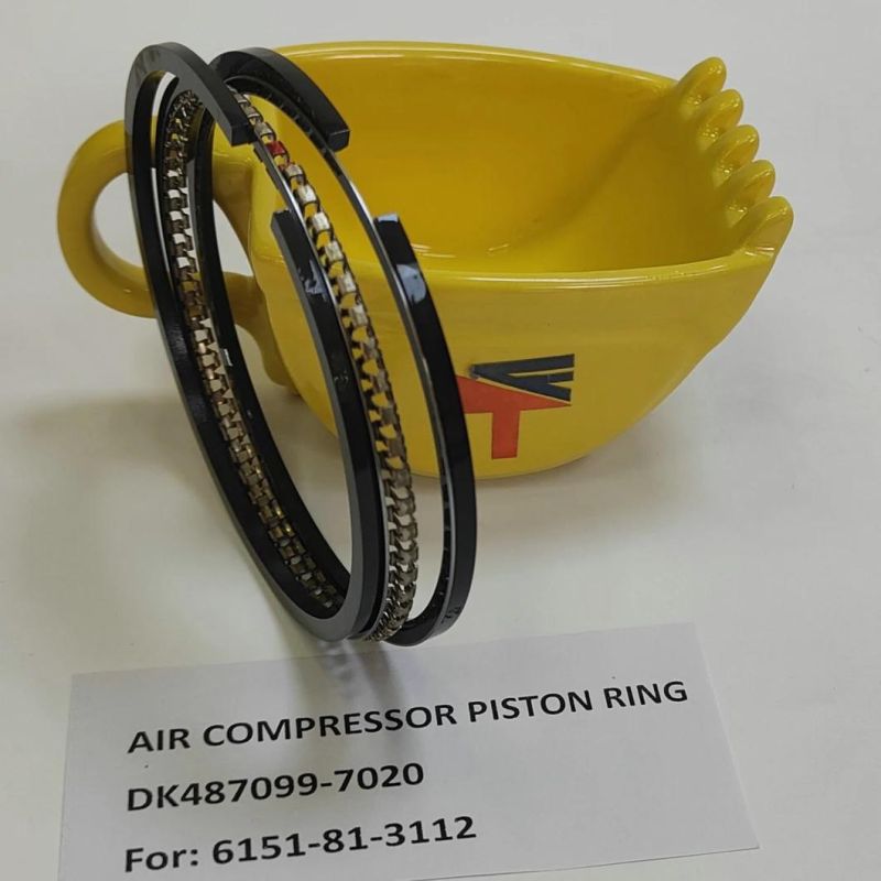High Quality Diesel Engine Mechanical Parts Piston Ring Dk487099-7020 for Wheel Loaders Parts Wa470-1-3 Engine Parst S6d125 Air Compressor 6151-81-3112