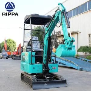 Rippa Earth Moving Hydraulic Crawler Machinery Mini Excavator with Free Bucket for Sale