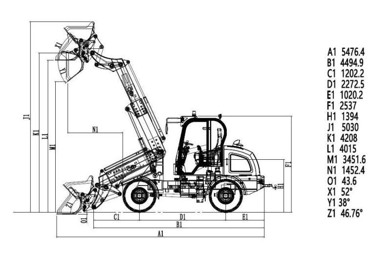 New Generation Wl816t Mini Telescopic Boom Wheel Loader with CE