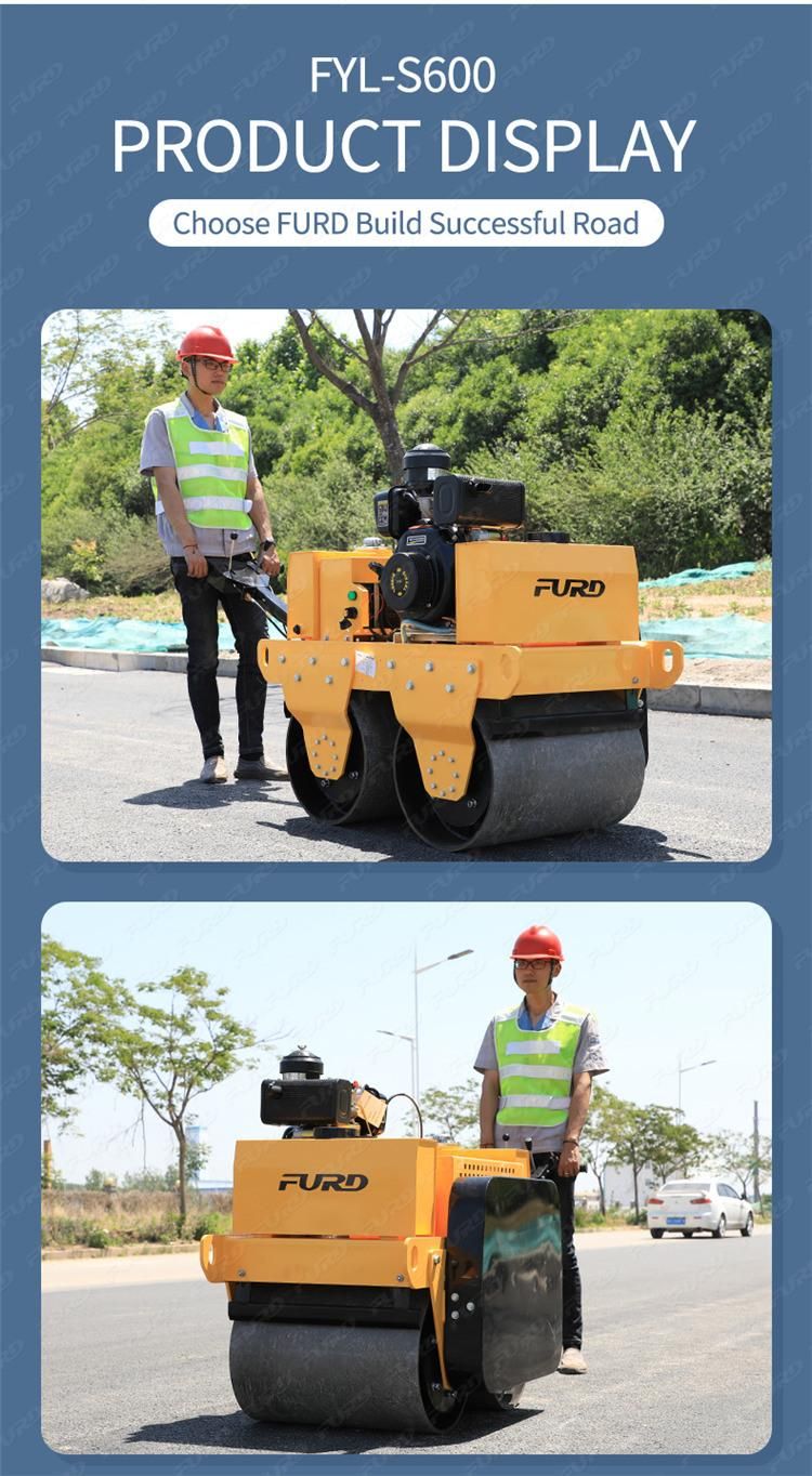 550kg Asphalt Hand Steel Road Roller Diesel Road Roller for Sale