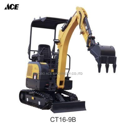 Chineses Factory Direct Portable Excavator 1.6ton Mini Excavator for Sale