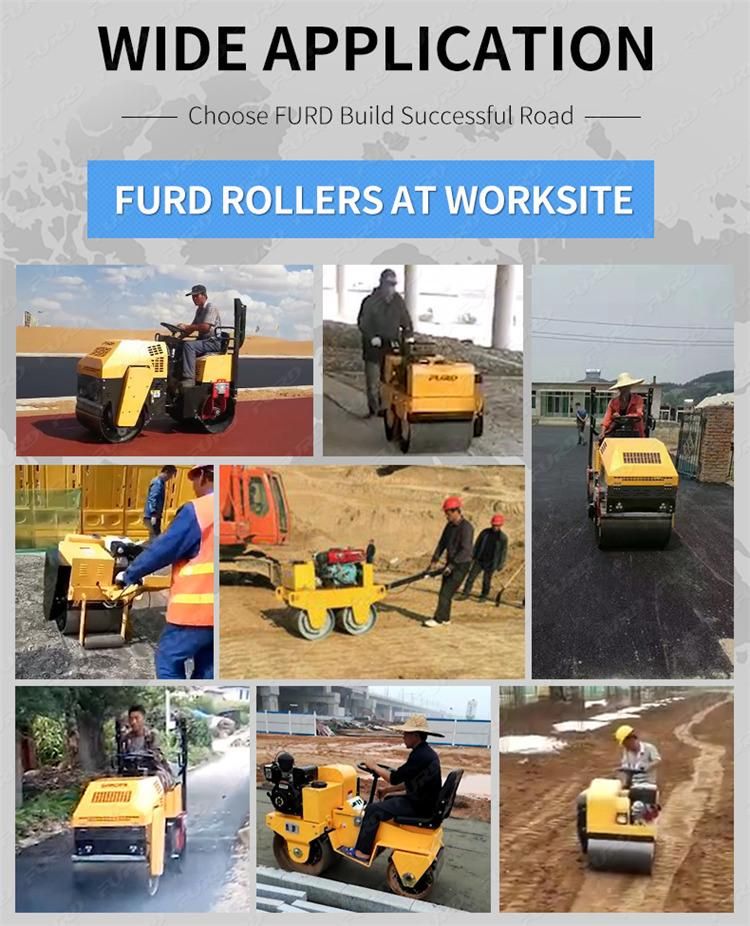 Double Drum Ride on Vibratory Roller Small Roller Vibratory Compactor Fyl-1000