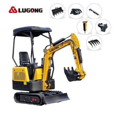 Hydraulic Transmission Lugong Long Reach Mini Digger for Sale