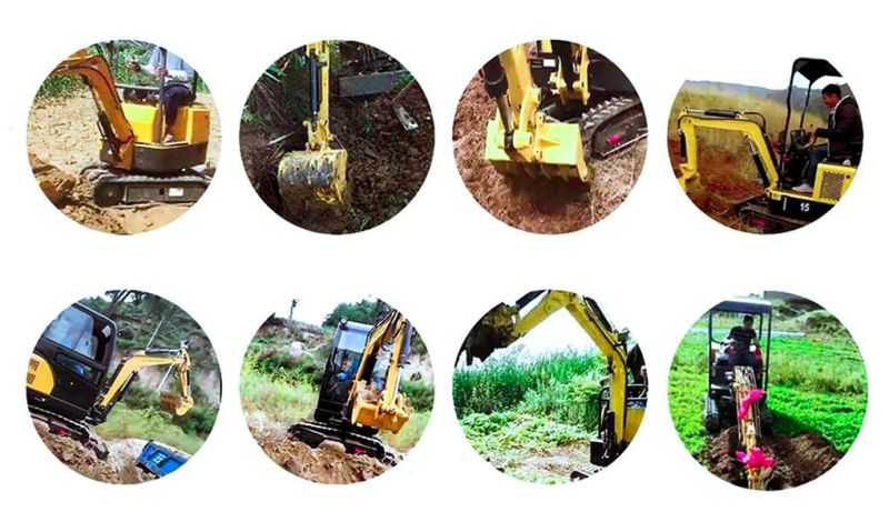 Ce Approved Mini Crawler Excavator with Attachments Earth Drill Hydraulic Rock Splitter Break Hammer