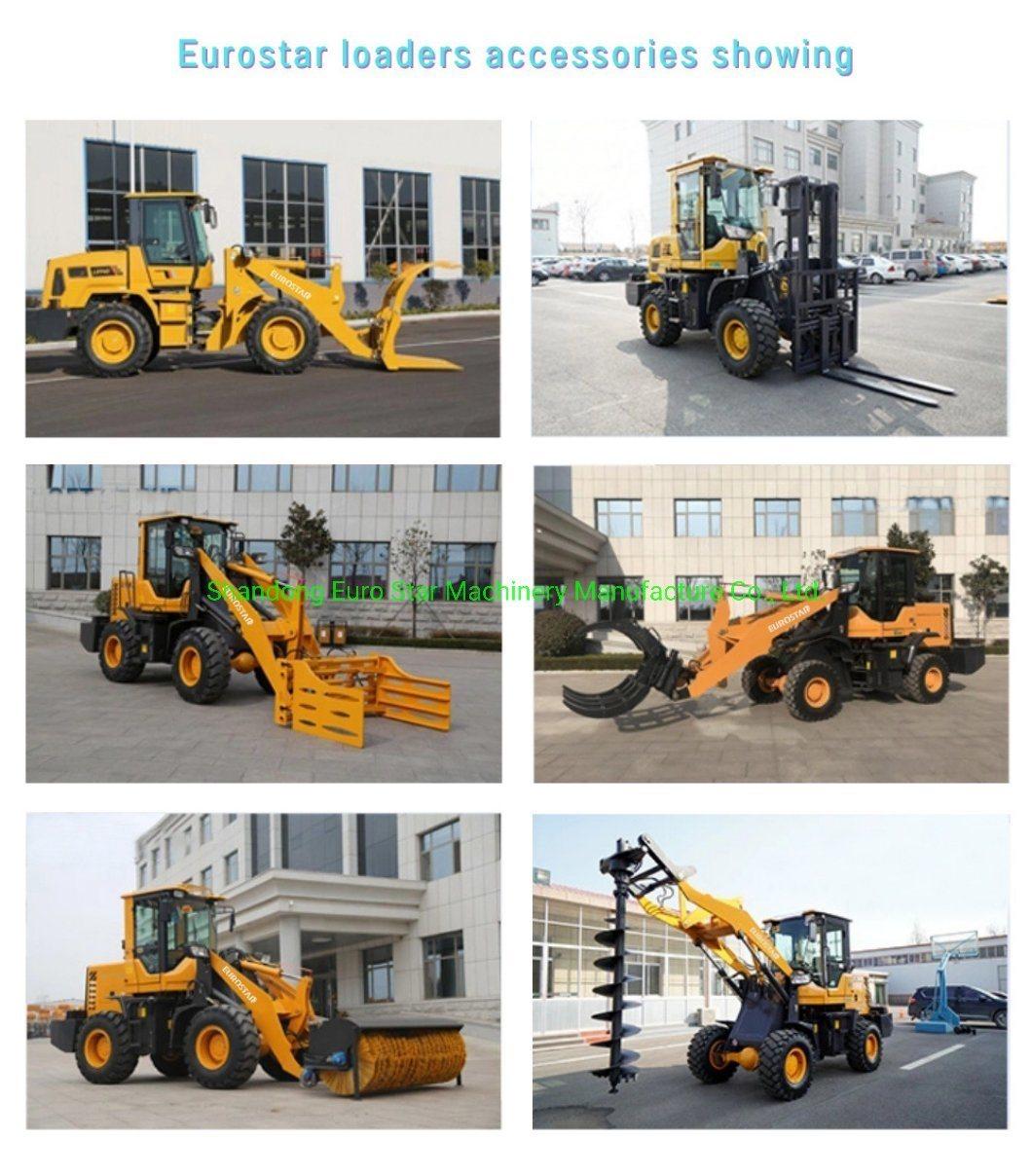 1.8t Articulated Multifunctional Mini Loader Wheel Loader Compact Hydraulic Loader Construction Machinery for Construction, Farm and Garden with CE