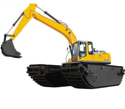 China 21 Ton Long Boom Amphibious Excavator in Wetland