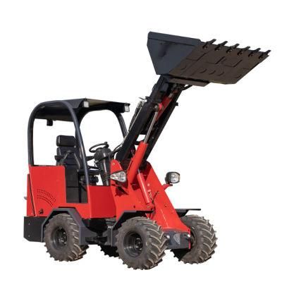 Mini Articulated Telescopic Boom Loader 1 Ton Hydraulic Front Loader with Forestry Stump Grinder Attachment