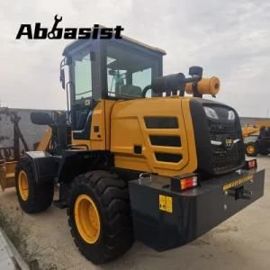 Abbasist 2000kg heap Good Performance Wheels Road Equipment Tractor Loader with 4 in 1 bucket