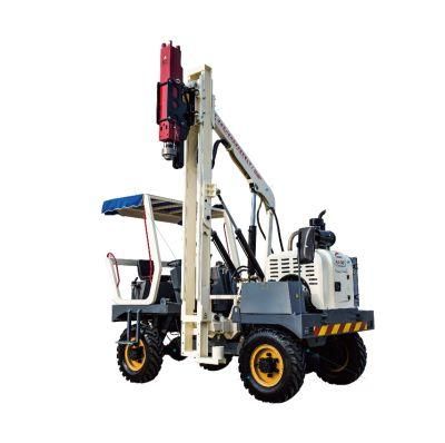 High Efficiency Guardrail Pile Driver with Hydraulic Hammer