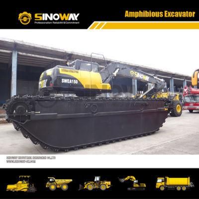 River Sand Dredging Equipment Amphibious Excavator Digger