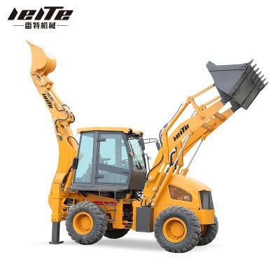 Discount Price Agriculture with Hydraulic Backhoe Loader 3 Ton Speed Wheel Compact Farm Mini Loader Backhoe for Sale