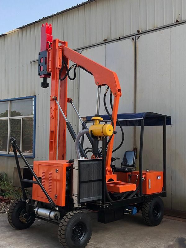 Hydraulic Highway Guardrail Post Driver