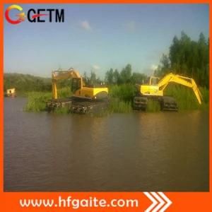 Amphibious Excavator for Cleaning of Lakes, Ponds, Water Reservoir