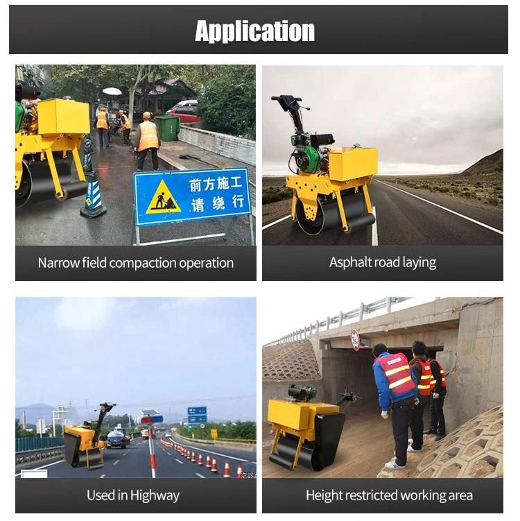 0.6 T Single Drum Walk Behind Road Roller for Road