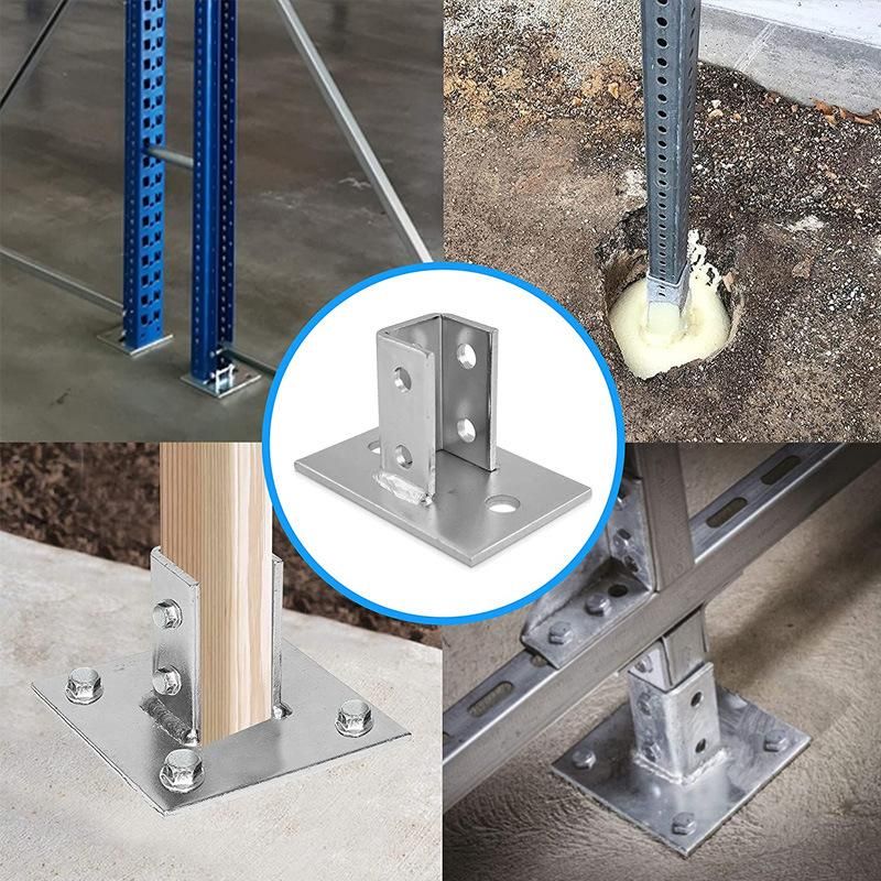 Durable Zinc Plated Square Fence Post Base