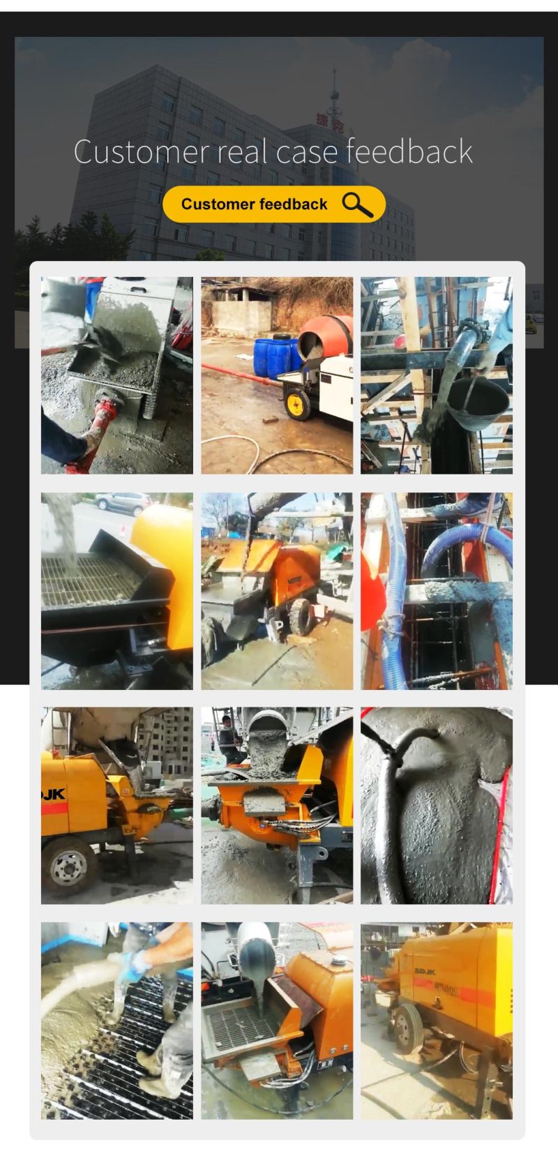 High Quality Secondary Construction Small Concrete Pumps with Diesel Engine for Sale