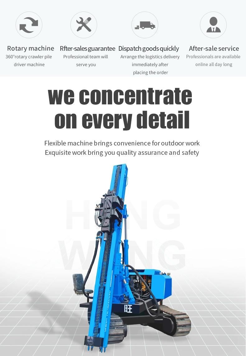Solar Post Ramming Piling Machine for Solar Power Plant Project