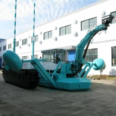 Small Water Amphibious Excavator with Extended Arm Waterway