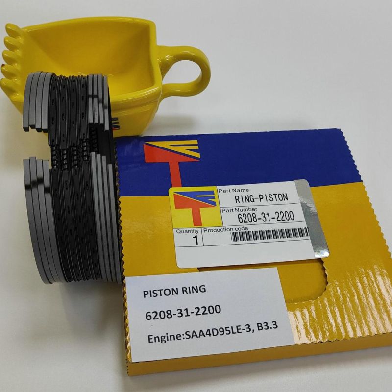 High Quality Diesel Engine Mechanical Parts Piston Ring 6208-31-2200 for Excavator Parts PC130-7 PC110-7 PC128us-6 Engine Parst SAA4d95le-3 B3.3 Generator Set