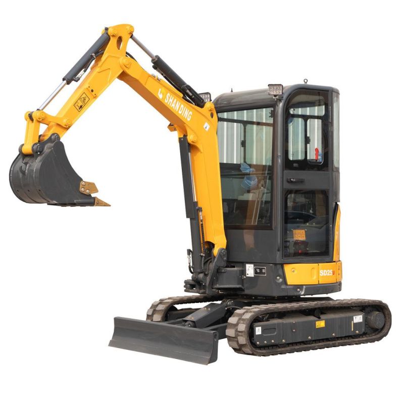 Factory Price with a Closed Operating Room Enclosed Cabin Cab 3 Tons Zero Tail Excavator Mini Digger SD25u