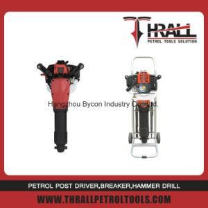 Thrall 2 stroke gas powered rock drill jack hammer with 80mm cisel