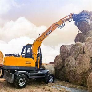 Hydraulic Excavator 6ton Wheel Type Excavator Hydraulic Walking