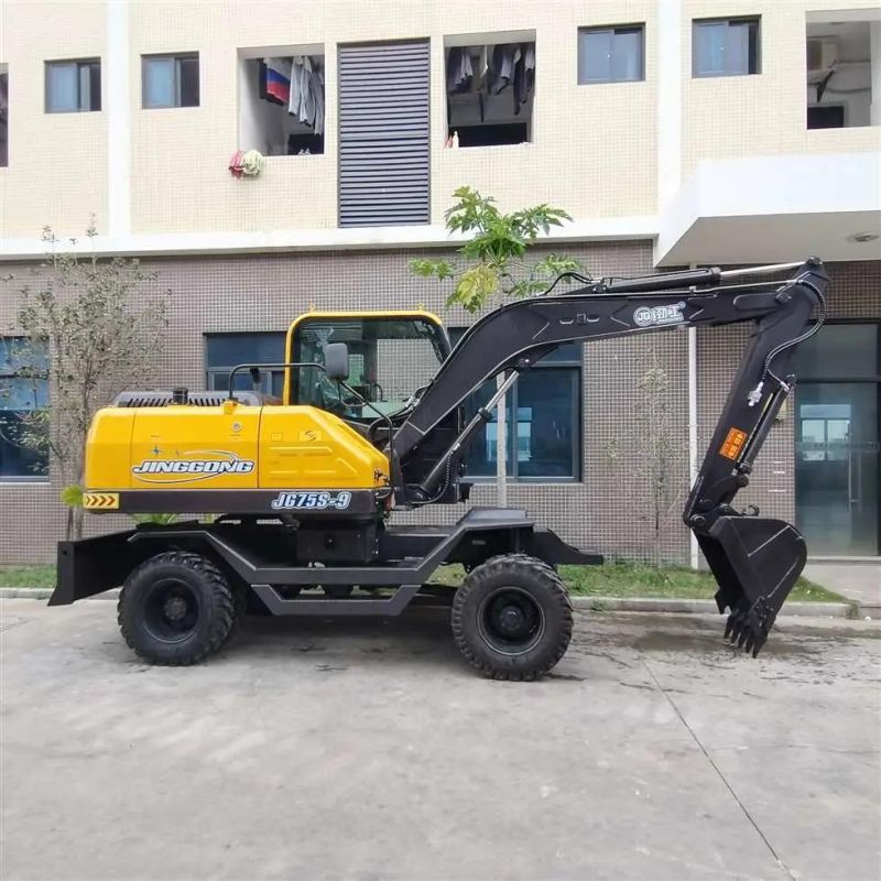 5.5 Ton Excavator Construction Digger Machine Tire Excavator