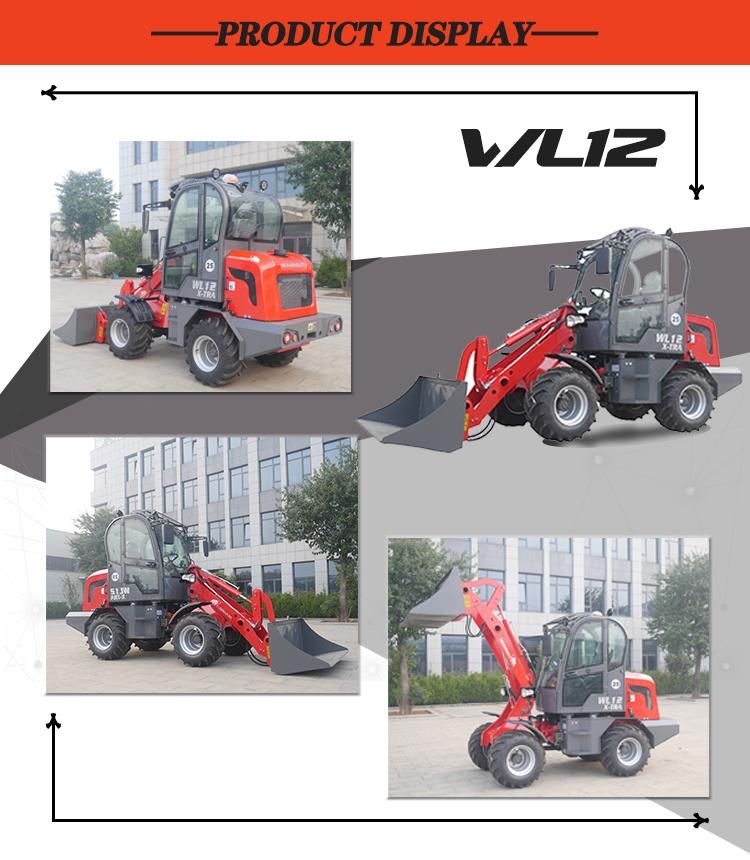 Hydraulic Wl12 Four Wheel Drive Farming Shove Loaders