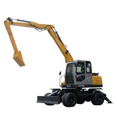 7 Tons Wheel Type Long Boom Excavator for Sale