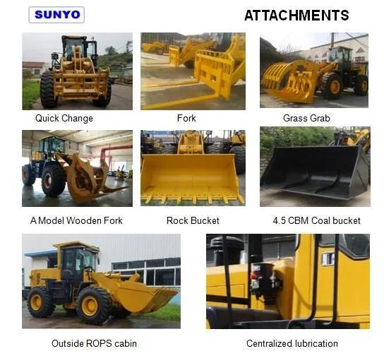 Sunyo Wheel Loaders Compact Zl940b Model Mini Loader as Backhoe Loaders with Good Quality.