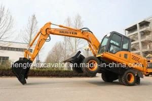 12.5ton Kawasaki Hydraulic System Hydraulic Wheeled Excavator (HTL120) in Philippines